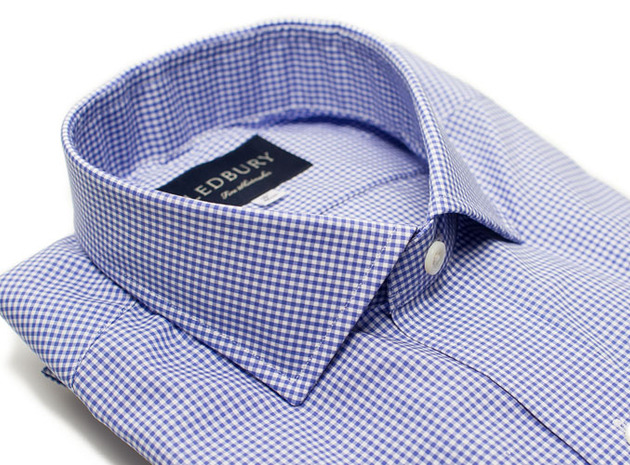 The Blue Cross Gingham Cutaway collar