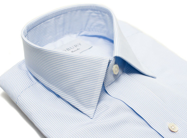 The Blue Thin Stripe 120 collar