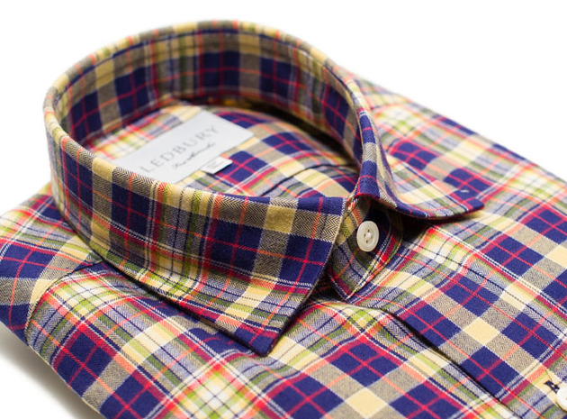 The Griffin Flannel Slim Fit collar